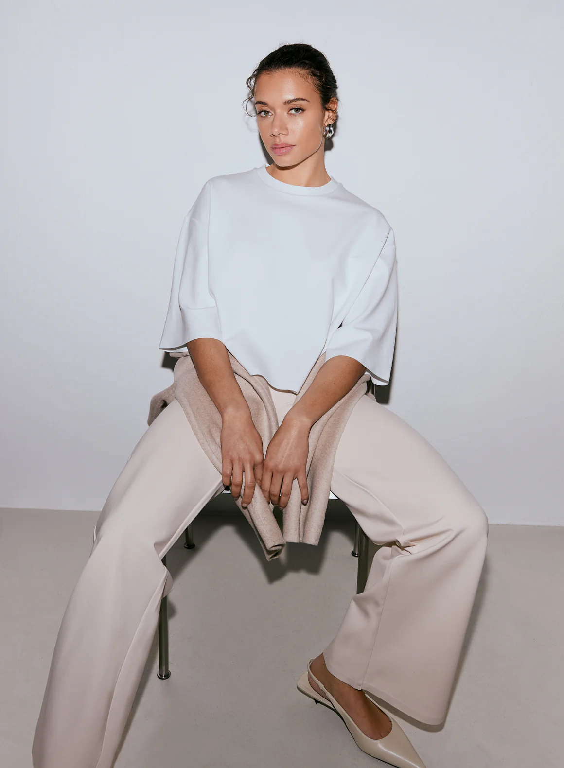 White Luxe Boxy Short Sleeve