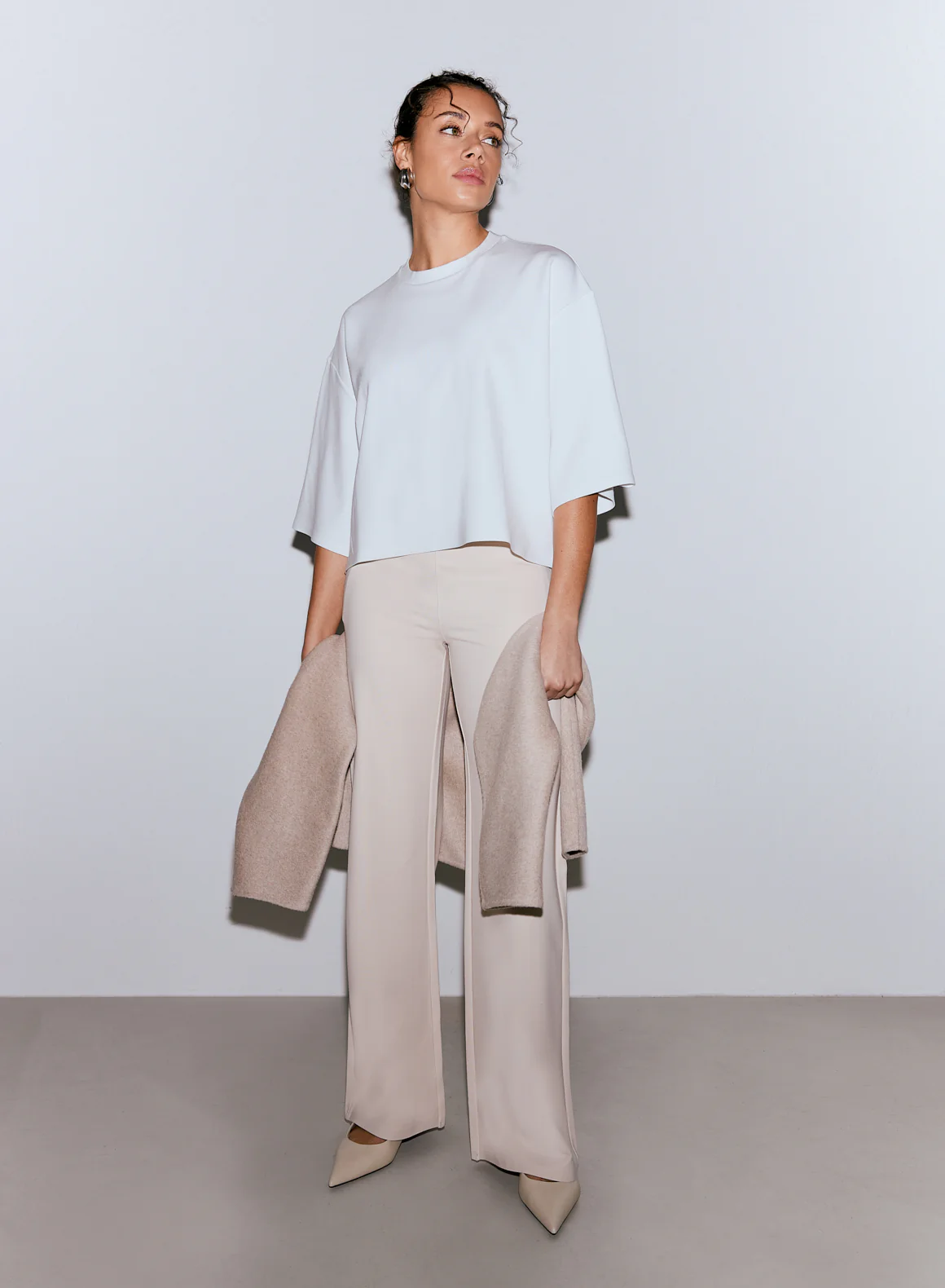 White Luxe Boxy Short Sleeve - Image 3
