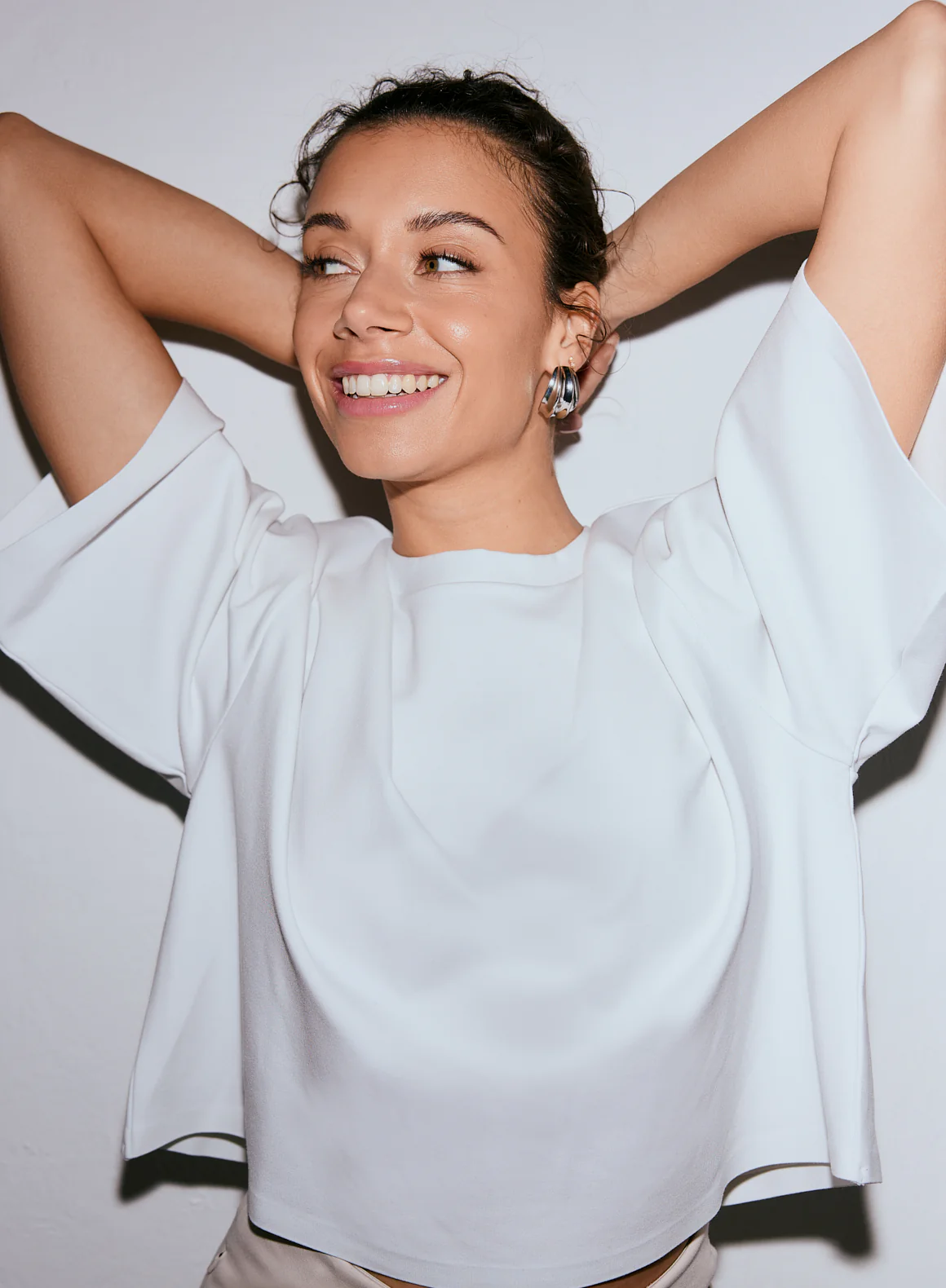 White Luxe Boxy Short Sleeve - Image 5