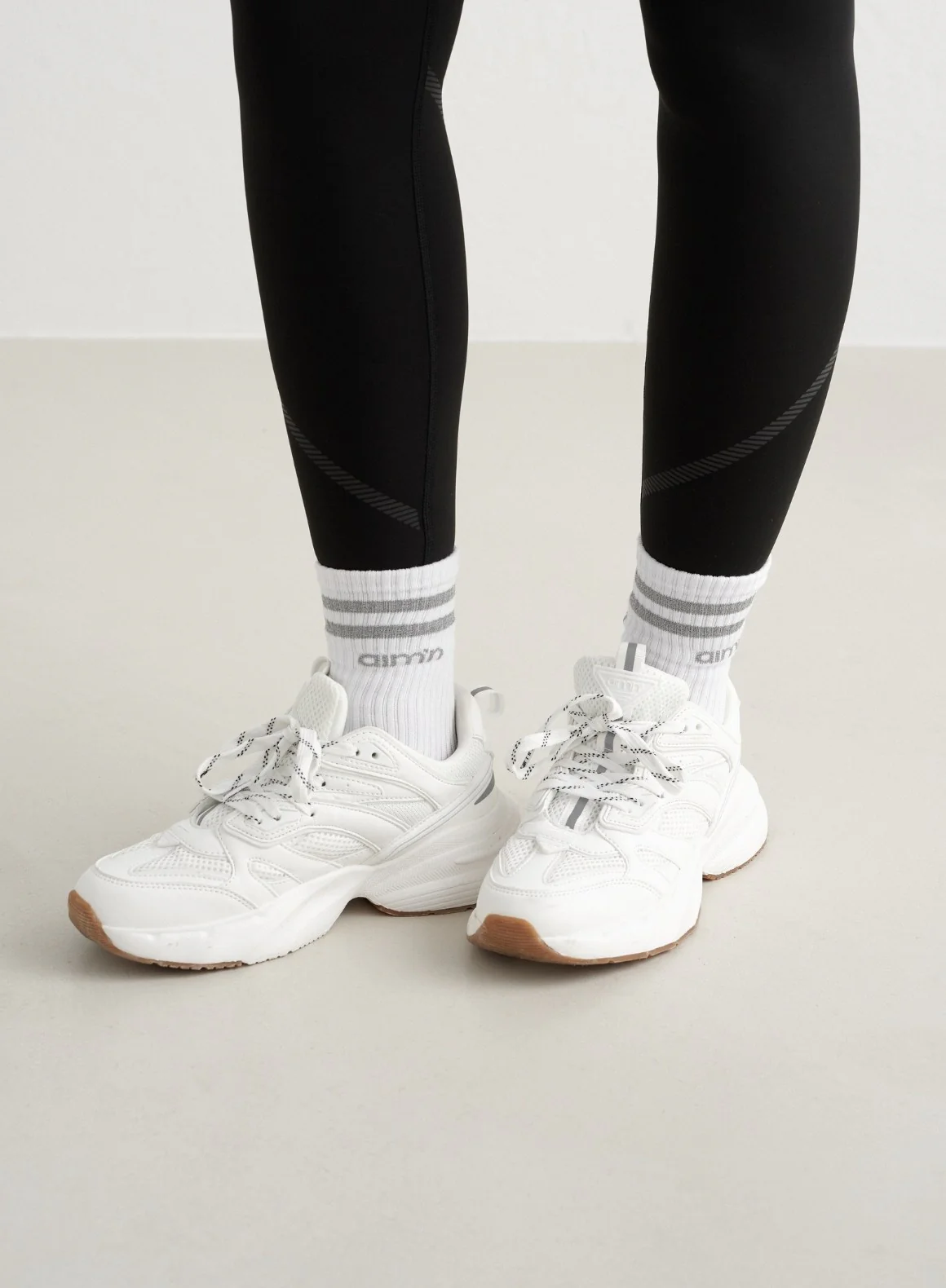 White Reflective Aim High Socks - Image 4