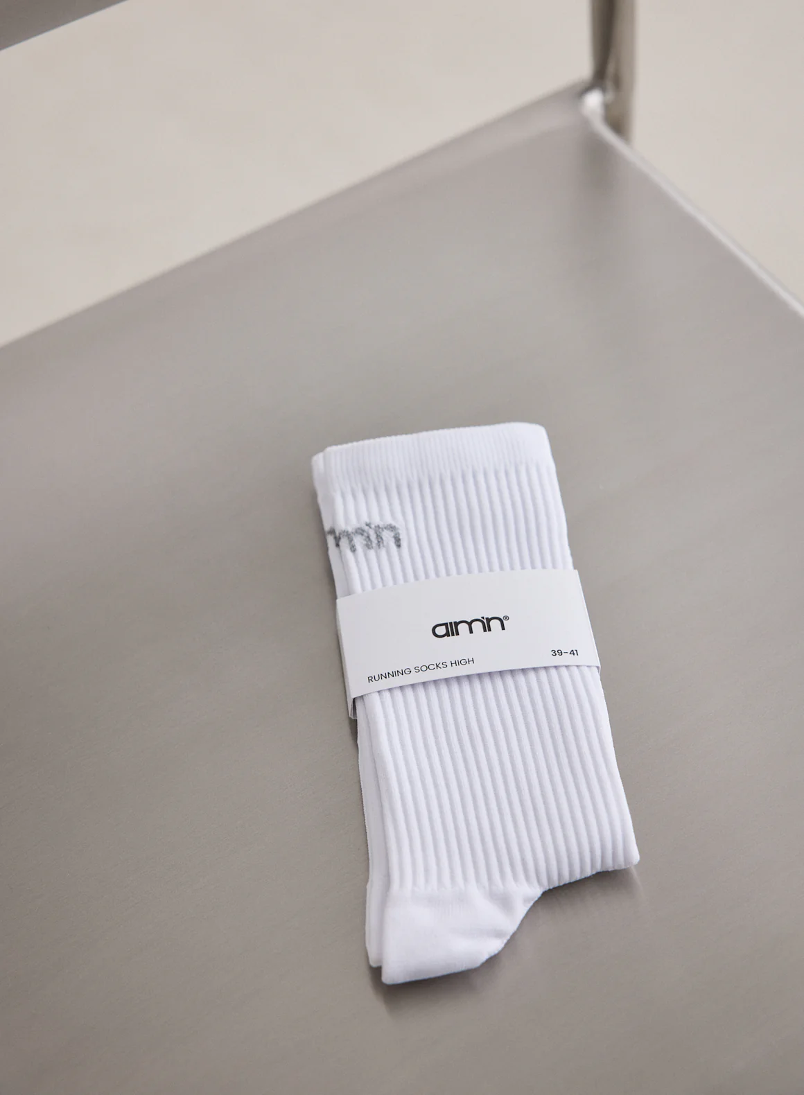 White Running Socks High