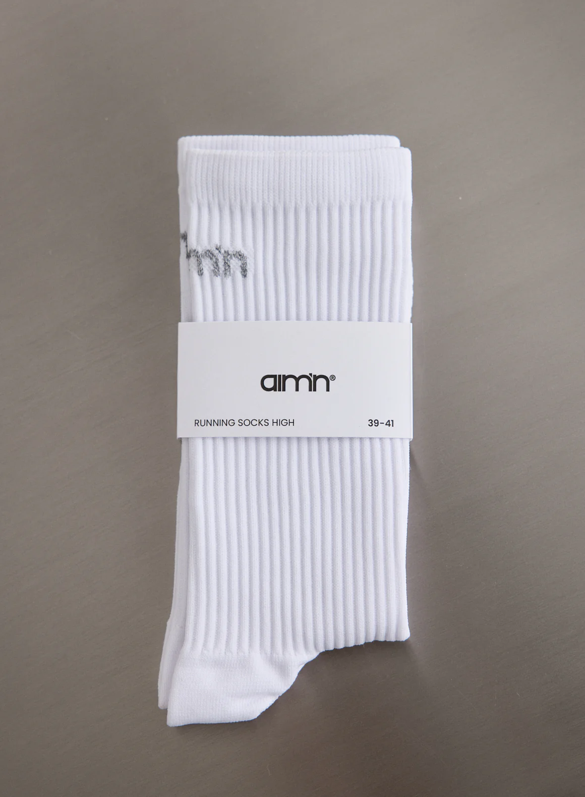 White Running Socks High - Image 4