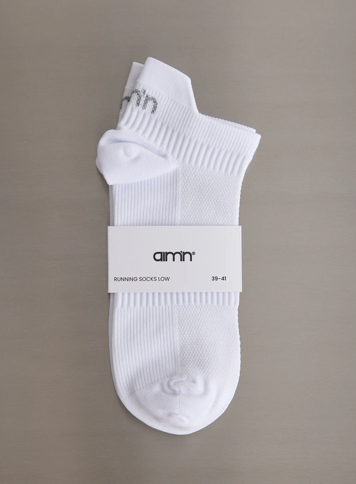 White Running Socks Low - Image 3
