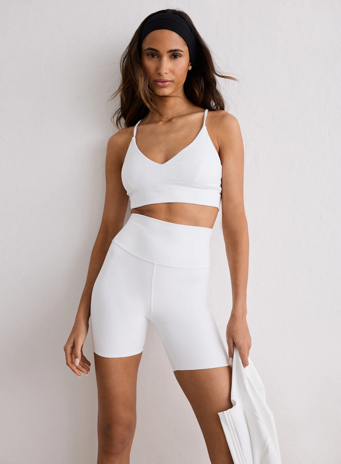 White Sense Midi Biker Shorts - Image 3