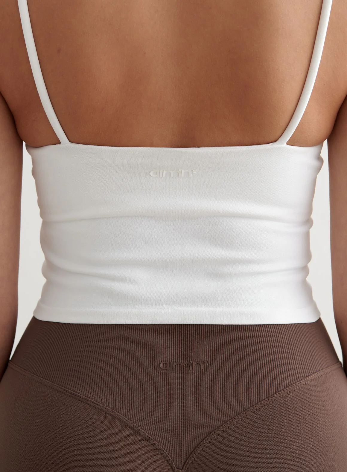 White Shape Seamless Strap Singlet - Image 6