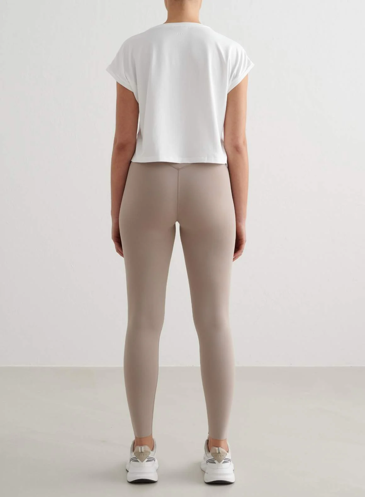 White Soft Basic Roll Sleeve Top - Image 4