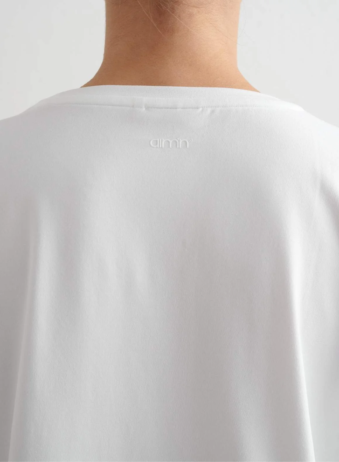 White Soft Basic Roll Sleeve Top - Image 5