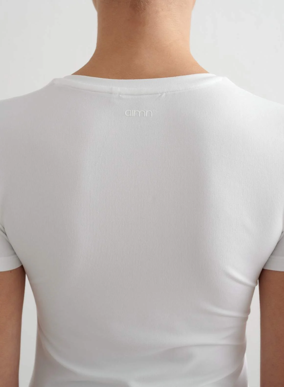 White Soft Basic V-neck Short Sleeve - Image 5